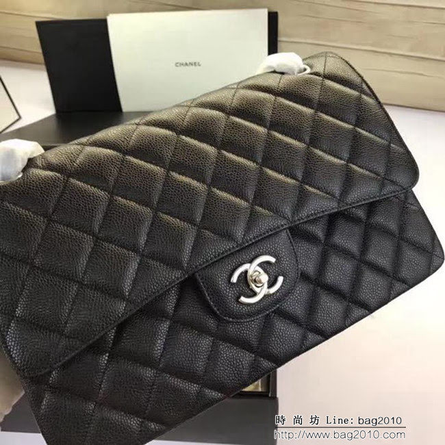 香奈兒CHANEL 升級版A1113全新經典小羊皮金銀鏈條單肩斜挎包 DSC1727